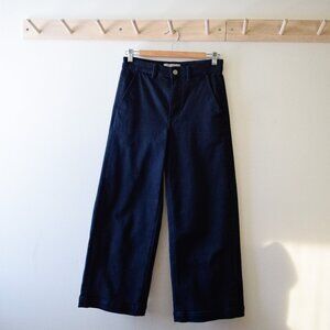 Everlane navy wide leg pants